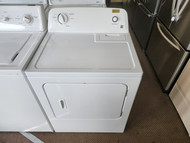 AMANA 3 CYCLE ELECTRIC DRYER AUTO DRY LOW HEAT TIMED DRY HIGH HEAT PLUS AIR DRY SETTING TOP FILTER LARGE SWING OPEN DOOR WHITE LOCATED IN OUR PORTLAND OREGON APPLIANCE STORE SKU 19607