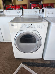 Whirlpool Duet Sport 27 Inch Electric Dryer with 6.7 cu. ft. Capacity, 9 Cycles, 5 Temperatures Options, AccelerCare Drying System and Interior Drum Light: White with Grey Accents LOCATED IN OUR PORTLAND OREGON APPLIANCE STORE SKU 19612