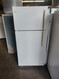 FRIGIDAIRE 17 CUBIC FOOT REFRIGERATOR TOP FREEZER ADJUSTABLE WIRE SHELVES 2 CRISPER DRAWERS FULL WIDTH WIRE SHELF IN FREEZER WHITE LOCATED IN OUR PORTLAND OREGON APPLIANCE STORE SKU  19621