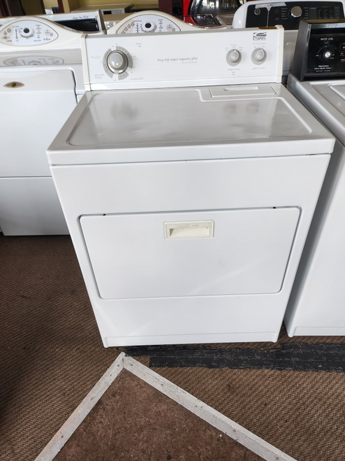 ESTATE HEAVY DUTY SUPER CAPACITY 7 CYCLE 4 TEMPERATURE ELECTRIC DRYER TOP FILTER LARGE PULL DOWN DOOR WHITE LOCATED IN OUR PORTLAND OREGON APPLIANCE STORE SKU 19645