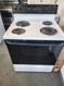 GE 30 INCH FREESTANDING ELECTRIC RANGE COIL BURNERS 2 LARGE 2 SMALL SELF CLEANING OVEN WHITE LOCATED IN OUR PORTLAND OREGON APPLIANCE STORE SKU 19650