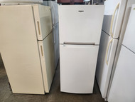Whirlpool 25 Inch Top-Freezer Refrigerator with 10.8 cu. ft. Capacity, 3 Spill Mizer Glass Shelves, Adjustable Door Bin with Gallon Storage, Humidity-Controlled Crisper, Auto Defrost and White LOCATED IN OUR PORTLAND OREGON APPLIANCE STORE SKU 19678