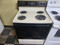GE 30 INCH ELECTRIC FREESTANDING RANGE COIL BURNERS 2 SMALL 2 LARGE MANUAL CLEAN ALMOND WITH BLACK GLASS OVEN DOOR LOCATED IN OUR PORTLAND OREGON APPLIANCE STORE SKU 19713
