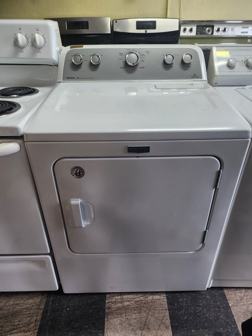 Maytag MEDX655DW 29 Inch 7.0 cu. ft. Electric Dryer with 13 Drying Cycles, 5 Temperature Settings, Sanitize Cycle and Intelli-Dry Sensor WHITE LOCATED IN OUR PORTLAND OREGON APPLIANCE STORE SKU 19737