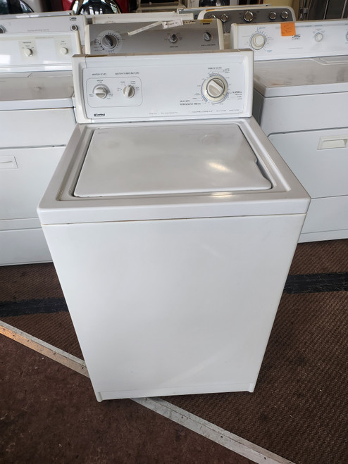 KENMORE 24 INCH TOP LOAD WASHER 9 CYCLE 4 TEMPERATURE 3 COLD RINSE 1 WARM VARIABLE WATER LEVEL OPTIONS WHITE LOCATED IN OUR PORTLAND OREGON APPLIANCE STORE SKU 19766