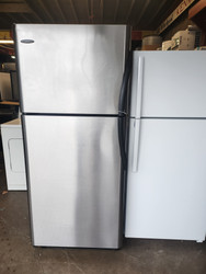 Frigidaire Gallery Series 20.6 cu. ft. Freestanding Top-Freezer Refrigerator with 4 Half-Width Spill Safe Glass Shelves and Clear Deli Drawer Ice Maker Stainless Steel LOCATED IN OUR PORTLAND OREGON APPLIANCE STORE SKU 19773