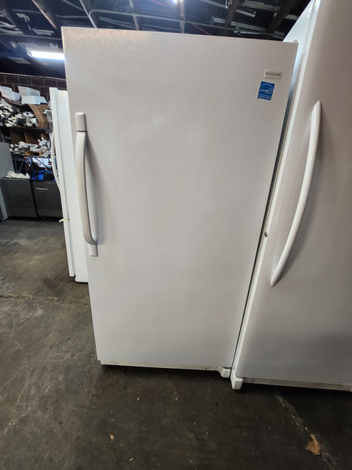 Frigidaire 16.7 cu. ft. Counter-Depth Upright Freezer with Adjustable Wire Shelves, 5 Fixed Door Racks and Frost Free Operation WHITE LOCATED IN OUR PORTLAND OREGON APPLIANCE STORE SKU 19788