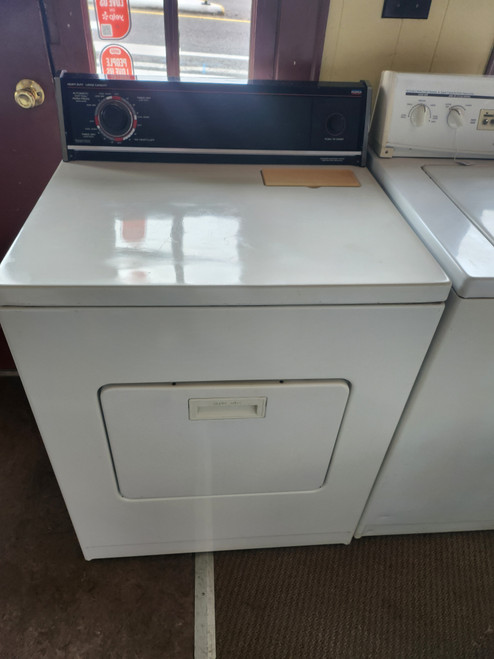 ROPER HEAVY DUTY LARGE CAPACITY  4 CYCLE AUTO DRY HIGH HEAT LOW HEAT TIME DRY HIGH HEAT TIMED DRY PLUS AIR DRY TOP FILTER PULL DOWN DOOR WHITE LOCATED IN OUR PORTLAND OREGON APPLIANCE STORE SKU 19812