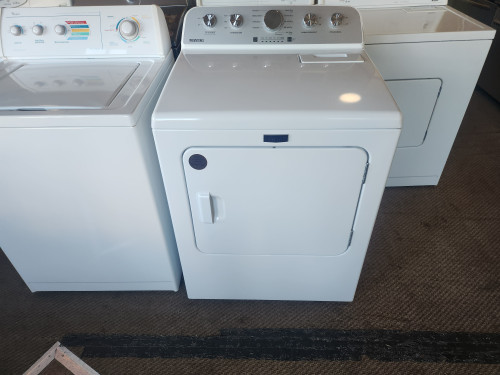Maytag MED5030MW 29 Inch Electric Dryer with 7.0 cu. ft. Capacity, 9 Dryer Cycles, 4 Temperature Settings, Extra Power, Quick Dry, Moisture Sensing, and Wrinkle Prevent Option WHITE LOCATED IN OUR PORTLAND OREGON APPLIANCE STORE SKU 19891