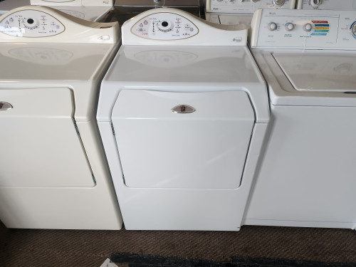 NEPTUNE ELECTRIC DRYER WITH TOUCH SCREEN WRINKLE PREVENT 4 TEMPERATURE OPTIONS SENSOR DRY TIME DRY LARGE OPEN DOOR WHITE LOCATED IN OUR PORTLAND OREGON APPLIANCE STORE SKU 19894