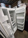 KITCHENAID 22 CUBIC FOOT SIDE BY SIDE GLASS SHELVES IN REFRIGERATOR WIRE SHELVES IN FREEZER WHITE LOCATED IN OUR PORTLAND OREGON APPLIANCE STORE SKU 19941