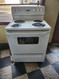 HOTPOINT 30 INCH FREESTANDING ELECTRIC RANGE COIL BURNERS 2 LARGE 2 SMALL MANUAL CLEAN OVEN WHITE LOCATED IN OUR PORTLAND OREGON APPLIANCE STORE SKU 19942