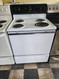 HOTPOINT 30 INCH FREESTANDING ELECTRIC RANGE MANUAL CLEAN OVEN COIL BURNERS 2 LARGE 2 SMALL WHITE LOCATED IN OUR PORTLAND OREGON APPLIANCE STORE SKU 19952