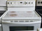 FRIGIDAIRE 30 INCH FREESTANDING ELECTRIC SMOOTH TOP RANGE 5 BURNER SPEED BAKE SETTING SELF CLEAN OVEN COSMETIC ISSUES ON TOP SEE PICS WHITE LOCATED IN OUR PORTLAND OREGON APPLIANCE STORE SKU 19976