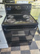 FRIGIDAIRE 30 INCH FREESTANDING ELECTRIC RANGE MANUAL CLEAN OVEN COIL BURNERS 2 LARGE 2 SMALL STORAGE DRAWER BLACK LOCATED IN OUR PORTLAND OREGON APPLIANCE STORE SKU 20024