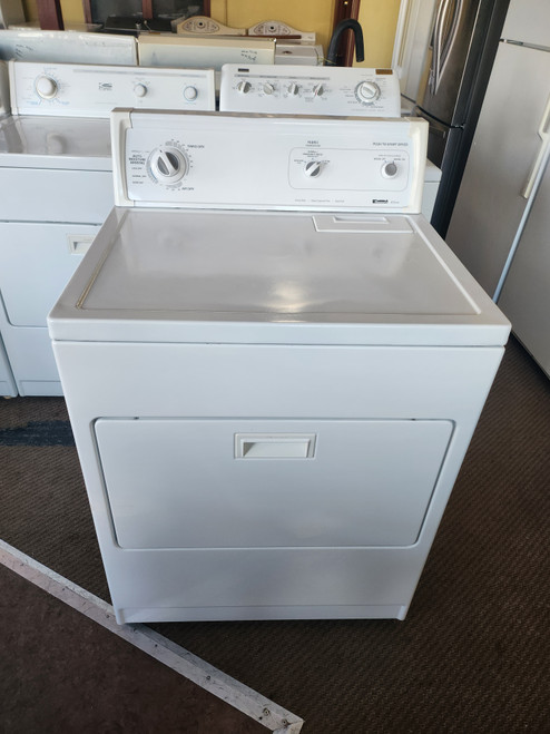 KENMORE HEAVY DUTY SUPER CAPACITY PLUS ELECTRIC DRYER 3 TEMPERATURE 3 CYCLE TIMED DRY AUTO DRY PLUS AIR DRY TOP FILTER PULL DOWN DOOR WHITE LOCATED IN OUR PORTLAND OREGON APPLIANCE STORE SKU 20034