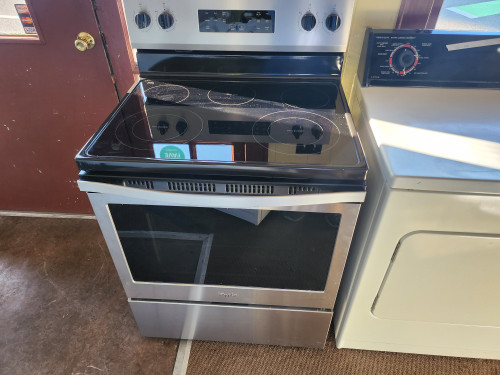 Whirlpool 30 Inch Freestanding Electric Range with 5 Elements, 5.3 cu. ft. Oven Capacity, Flex Heat Dual Elements, Warm Zone, Storage Drawer, No Preheat Mode, Steam CleaWhirlpool 30 Inch Freestanding Electric Range with 5 Elements, 5.3 cu. ft. Oven Capacity, Flex Heat Dual Elements, Warm Zone, Storage Drawer, No Preheat Mode, Steam Clean Stainless Steel LOCATED IN OUR PORTLAND OREGON APPLIANCE STORE SKU 20038n Stainless Steel LOCATED IN OUR PORTLAND OREGON APPLIANCE STORE SKU 20038