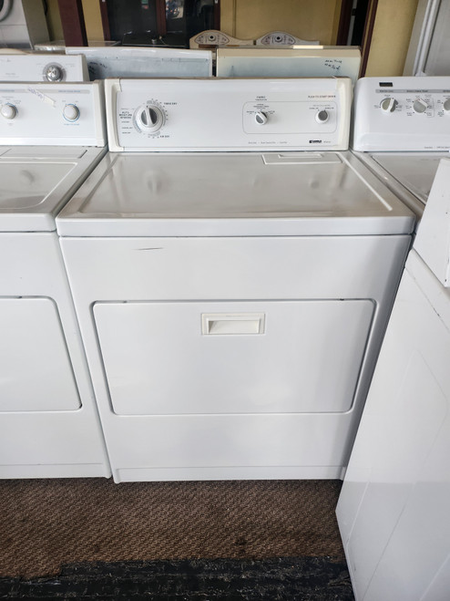 KENMORE HEAVY DUTY SUPER CAPACITY ELECTRIC DRYER 3 TEMPERATURE 3 CYCLE 1 AUTO DRY 1 TIMED DRY PLUS AIR DRY TOP FILTER PULL DOWN DOOR WHITE LOCATED IN OUR PORTLAND OREGON APPLIANCE STORE SKU 20051