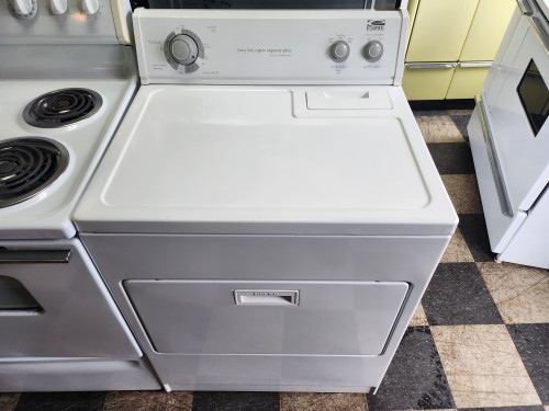 ESTATE BY WHIRLPOOL HEAVY DUTY SUPER CAPACITY PLUS 7 CYCLE 4 TEMPERATURE ELECTRIC DRYER TOP FILTER PULL DOWN DOOR LOCATED IN OUR PORTLAND OREGON APPLIANCE STORE SKU 20067
