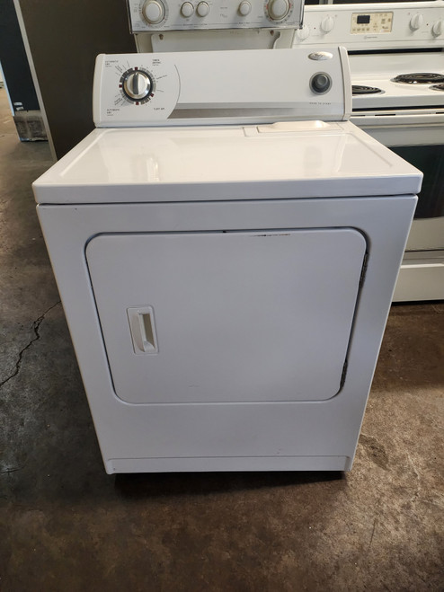 Whirlpool 29 Inch Electric Dryer with 6.5 cu. ft. Capacity, 5 Cycles, 3 Temperature Options, Tumble Press Cycle and Super Wide Side-Swing Door: White LOCATED IN OUR PORTLAND OREGON APPLIANCE STORE SKU 20082