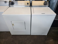 WHIRLPOOL WASHER AND DRYER SET 2 CYCLE 1 COLD FILL 1 WARM FILL DRYER 2 CYCLE 1 AUTO DRY 1 TIMED DRY BOTH HIGH HEAT TOP FILTER SWING OPEN DOOR WHITE LOCATED IN OUR PORTLAND OREGON APPLIANCE STORE SKU 20096