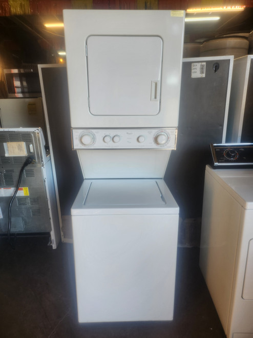 WHIRLPOOL 24 INCH THIN TWIN LAUNDRY CENTER WASHER 4 TEMPERATURE 5 WATER LEVELS DRYER 2 AUTO DRY 1 HIGH HEAT 1 LOW HEAT TIMED DRY HIGH HEAT PLUS AIR DRY WHITE LOCATED IN OUR PORTLAND OREGON APPLIANCE STORE SKU 21003