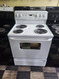 HOTPOINT 30 INCH FREESTANDING ELECTRIC RANGE MANUAL CLEAN OVEN COIL BURNES 2 LARGE 2 SMALL STORAGE DAWER WHITE LOCATED IN OUR PORTLAND OREGON APPLIANCE STORE SKU 21048