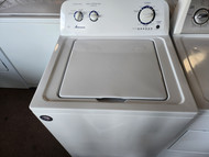 Amana 27.5 Inch Top Load Washer with 3.5 cu. ft. Capacity, 8 Wash Cycles, Dual Action Agitator, Porcelain Tub, Late Lock Lid and Deep- Water Wash Option WHITE LOCATED IN OUR PORTLAND OREGON APPLIANCE STORE SKU 21055