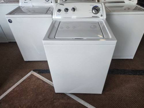 Whirlpool 27 Inch Top-Load Washer with 3.4 cu. ft. Capacity, 8 Cycles, 4 Temperatures, 700 RPM Max Spin Speed, Xtra Roll Action Plus Agitator, Fabric Sense Wash System WHITE LOCATED IN OUR PORTLAND OREGON APPLIANCE STORE SKU 21056