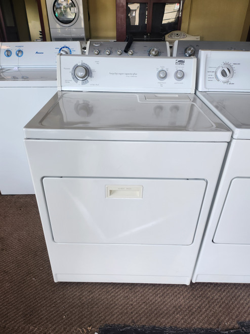 ESTATE HEAVY DUTY SUPER CAPACITY PLUS ELECTRIC DRYER 7 CYCLE 4 TEMPERATURE TOP  FILTER PULL DOWN HAMPER DOOR WHITE LOCATED IN OUR PORTLAND OREGON APPLIANCE STORE SKU 21084
