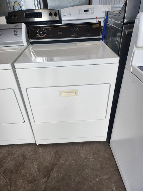 WHIRLPOOL HEAVY DUTY ELECTRIC DRYER SUPER CAPACITY 6 CYCLE TOP FILTER LARGE PULL OPEN HAMPER DOOR WHITE LOCATED IN OUR PORTLAND OREGON APPLIANCE STORE SKU 21090