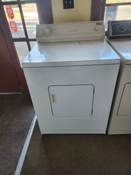 WHIRLPOOOL HEAVY DUTY LARGE CAPACITY ELECTRIC DRYER 4 CYCLE 3 TEMPERATURE TOP FILTER SWING OPEN DOOR WHITE COSMETIC ISSUE ON TOP SEE PIC LOCATED IN OUR PORTLAND OREGON APPLIANCE STORE SKU 21099