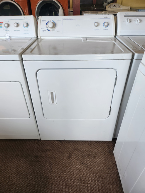 WHIRLPOOL COMMERCIAL QUALITY SUPER CAPACITY ELECTRIC DRYER 6 CYCLE 3 TEMPERATURE TOP FILTER SWING OPEN DOOR WHITE LOCATED IN OUR PORTLAND OREGON APPLIANCE STORE SKU 22003