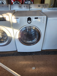 SAMUNG Electric Dryer Stainless Steel Drum 7 Pre-Set Drying Cycles 3-Way Venting System Adjust Time Drum Light Drying Rack End of Cycle Signal Remaining Time Display WHITE LOCATED IN OUR PORTLAND OREGON APPLIANCE STORE SKU 22006