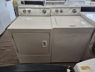 SPEED QUEEN LAUNDRY SET TOP LOAD WASHER 3 TEMPERATURE VARIABLE WATER LEVEL SETTINGS EXTRA RINSE DRYER 3 TEMPERATURE PLUS AIR DRY WHITE LOCATED IN OUR PORTLAND OREGON APPLIANCE STORE SKU 20013