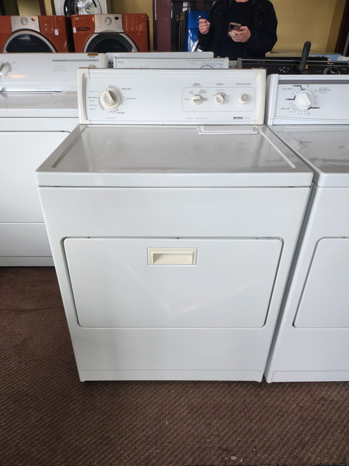 KENMORE HEAVY DUTY SUPER CAPACITY PLUS ELECTRIC DRYER 4 TEMPERATURE 3 CYCLE 1 AUTO DRY 1 TIMED DRY PLUS AIR DRY SETTING TOP FILTER PULL DOWN DOOR WHITE LOCATED IN OUR PORTLAND OREGON APPLIANCE STORE SKU 20046