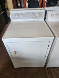 AMANA COMMERCIAL QUALITY ELECTRIC DRYER EXTRA TUMBLE SETTING 4 TEMPERATURES 3 AUTO CYCLE 1 TIMED WHITE LOCATED IN OUR PORTLAND OREGON APPLIANCE STORE SKU 22050