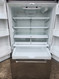JENN-AIR 20 CUBIC FOOT COUNTER DEPTH FRENCH DOOR REFRIGERATOR GLASS SHELVES LARGE PANTRY DRAWER 2 CRISPER DRAWERS ICE MAKE INTERNAL WATER DISPENSER FEW DINGS TOP OF FREZER DOOR SEE PIC STAINLESS SKU 22068
