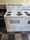 GE 30 INCH FREESTANDING ELECTRIC RANGE COIL BURNERS 3 SMALL 1 LARGE MANUAL CLEAN OVEN STORAGE DRAWER WHITE LOCATED IN OUR PORTLAND OREGON APPLIANCE STORE SKU 22075