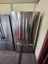 KitchenAid 22 cu. ft. Counter-Depth French Door Refrigerator with Adjustable Spill Clean Glass Shelves, Interior Water Dispenser and Humidity-Controlled Crisper: Monochromatic Stainless Steel LOCATED IN OUR PORTLAND OREGON APPLIANCE STORE SKU 22095