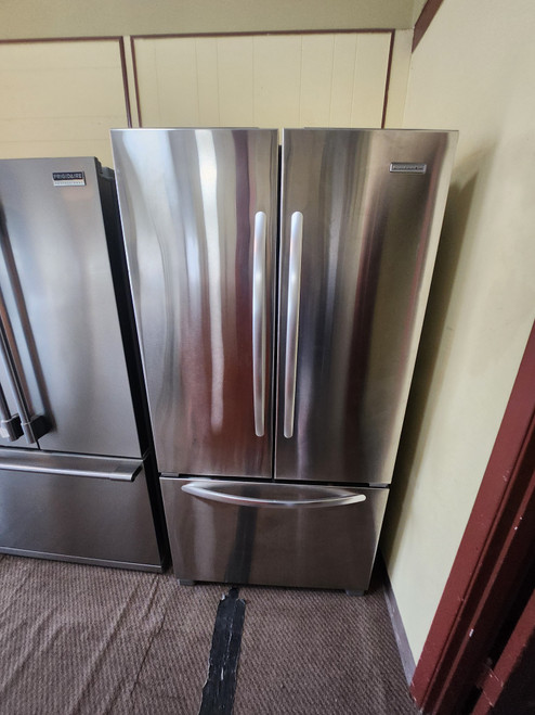 KitchenAid 22 cu. ft. Counter-Depth French Door Refrigerator with Adjustable Spill Clean Glass Shelves, Interior Water Dispenser and Humidity-Controlled Crisper: Monochromatic Stainless Steel LOCATED IN OUR PORTLAND OREGON APPLIANCE STORE SKU 22095