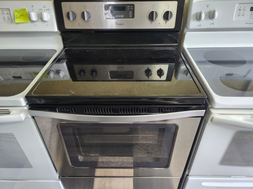 Whirlpool WFE320M0ES 30 Inch Freestanding Electric Range with 4 Radiant Elements, 3,000 Watts, 4.8 cu. ft. Traditional Oven, Easy Wipe Ceramic Glass Cooktop and FlexHeat Element: Stainless Steel