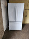 KENMORE 25 CUBIC FOOT FRENCH DOOR REFRIGERATOR BOTTOM FREEZER ICEMAKER GLASS SHELVES 2 CRISPER DRAWERS LARGE DELI DRAWER PULL OPEN FREEZER DOOR WHITE LOCATED IN OUR PORTLAND OREGON APPLIANCE STORE SKU 22098