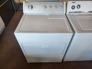 WHIRLPOOL COMMERCIAL QUILTY SUPER CAPACITY PLUS 9 CYCLES 5 TEMPERATURES ELECTRIC DRYER TOP FILTER LARGE PULL DOWN DOOR WHITE LOCATED IN OUR PORTLAND OREGON APPLIANCE STORE SKU 23005