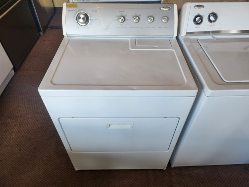 WHIRLPOOL COMMERCIAL QUILTY SUPER CAPACITY PLUS 9 CYCLES 5 TEMPERATURES ELECTRIC DRYER TOP FILTER LARGE PULL DOWN DOOR WHITE LOCATED IN OUR PORTLAND OREGON APPLIANCE STORE SKU 23005