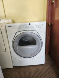WHIRLPOOL DUET SPORT GAS DRYER 6 AUTO DRY SETTINGA 3 TIMED DRY OPTIONS 4 TEMPERATURE PLUS AIR-DRY COSMETIC ISSUE ON CONTROL PANEL START BUTTON SEE PIC  WHITE LOCATED IN OUR PORTLAND OREGON APPLIANCE STORE SKU 23020