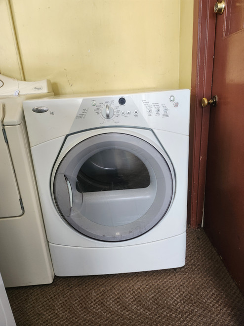 WHIRLPOOL DUET SPORT GAS DRYER 6 AUTO DRY SETTINGA 3 TIMED DRY OPTIONS 4 TEMPERATURE PLUS AIR-DRY COSMETIC ISSUE ON CONTROL PANEL START BUTTON SEE PIC  WHITE LOCATED IN OUR PORTLAND OREGON APPLIANCE STORE SKU 23020