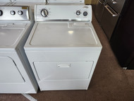 WHIRLPOOL 3 CYCLE ELECTRIC DRYER TIMED DRY AUTO DRY PLUS AIR DRY 4 TEMPERATURE SETTINGS TOP FILTER PULL DOWN HAMPER DOOR WHITE LOCATED IN OUR PORTLAND OREGON APPLIANCE STORE SKU 23025