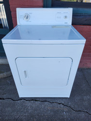 KENMORE HEAVY DUTY EXTRA LARGE CAPACITY ELECTRIC DRYER 3 CYCLE 1 AUTO DRY LOW HEAT TIMED DRY HIGH HEAT PLUS AIR DRY SETTING SIDE SWING DOOR TOP FILTER WHITE LOCATED IN OUR PORTLAND OREGON APPLIANCE STORE SKU 23033