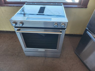 KitchenAid 30 Inch Slide-In Electric Range with 4 Elements, 6.4 cu. ft. Capacity, Self-Clean Oven, Downdraft, Even-Heat™ True Convection, Steam Rack, Easy Conversion, Aqua-lift®, Glass Touch Controls SKU 23037